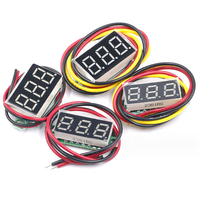 0.28 inci dua tiga kabel DC 0-100V DC digital DC 2.5-40V voltmeter Tampilan digital Perlindungan terbalik yang dapat disesuaikan