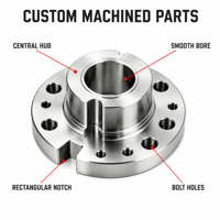 Pièces de bride usinées CNC sur mesure OEM, usinage de précision de brides métalliques par tournage et fraisage CNC pour équipements automobiles et industriels
