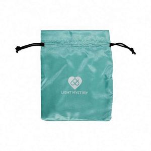 Sac à cordon en polyester miniature de bonne qualité avec logo personnalisé imprimé - Product Image 2