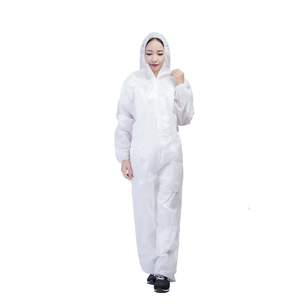 Vêtements de travail imperméables de sécurité pour l'industrie Vêtements de protection chimique Type 4/5/6 Combinaison microporeuse Combinaisons jetables pour hommes