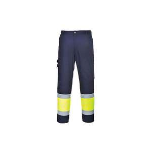 PORTWEST - L049YNRXL Pantalon de service classe 1 à contraste léger et haute visibilité Jaune/Marine-EAN 5036108383764 HI-VIS WORKWEAR - Product Image 1
