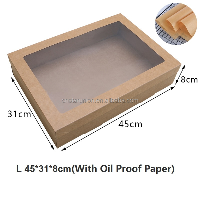 Marrón L 45*31*8cm (con papel a prueba de aceite)