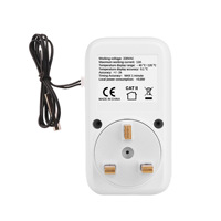 Termostato Inalámbrico para Exteriores Compatible con el Reino Unido, con Pantalla Digital de Temperatura y Control de Calefacción Programable