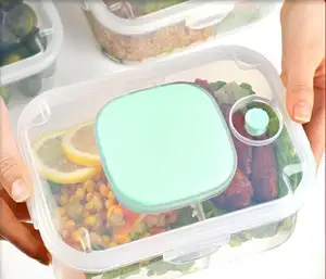 2024 sellado al vacío hermético comida fresca comida fruta cocina uso contenedor caja microondas grado alimenticio 1200 ml