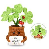 Carte au crochet faite à la main pour les fleurs - Petit rappel - Décoration tricotée - Cadeau de Noël pour femmes, hommes, professeurs, mamans, amis, collègues