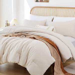 Colcha de algodón Beige de lujo, conjunto de edredón de algodón de estilo Simple, colcha de dormitorio suave y transpirable para las <span class=keywords><strong>4</strong></span> estaciones - Product Image 2