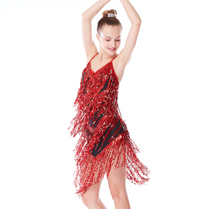 Robes de danse <span class=keywords><strong>cha</strong></span> <span class=keywords><strong>cha</strong></span> MiDee, brillantes et scintillantes, avec des franges de paillettes, dos nu, sexy, costumes de danse jazz pour femmes, vêtements de scène latins pour adultes - Product Image 2