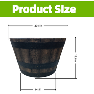 Plateau à fleurs rond en PP de 20.5 pouces avec trous de drainage adapté au sol et à la plantation intérieure/extérieure écologique et durable - Product Image 3