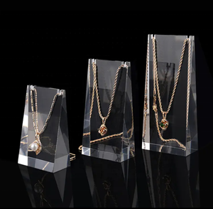 OEM изготовленный на заказ акриловый стеллаж для ожерелья изготовленный на заказ акриловый блок прозрачный Стенд для ювелирных изделий - Product Image 1