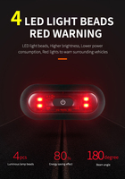 Lampe LED pour casque de moto Smartgoor Offre Spéciale avec 3 modes étanches IP65 et 8 heures d'autonomie pour l'avertissement nocturne