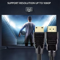 Cable HDMI Tipo A Macho a Mini HDMI Tipo C Macho Xput, Full HD 1080P 3D con Ethernet, Cable de Video Negro para Monitor de Cámara HD