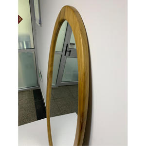 Miroir de chambre à coucher grand format en bois asymétrique moderne contemporain, cadre mural en bois irrégulier fait à la main, miroir décoratif, miroir, art déco - Product Image 3