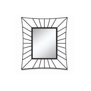 Miroir en métal au design floral avec cadre unique, parfait pour les accessoires de salle de bain et la décoration élégante de l'hôtel. - Product Image 5