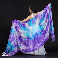 100% chine soie danse du ventre visage voile à la main écharpe châle chinois cravate teinture voile de soie