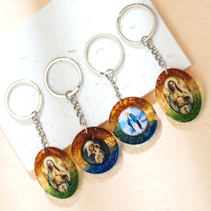 Giveluck Đức Trinh Nữ Maria Công Giáo Pha Lê Keychain Thời Trang Và Tùy Chỉnh Cho Tôn Giáo Trang Trí - Product Image 1