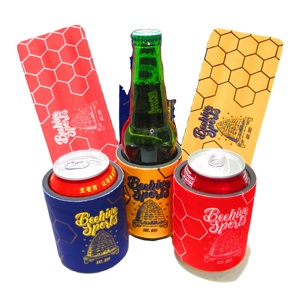 Custom Sublimation 5mm Neoprene Slap Wrap Coozies Slap Beer Can Cooler Coolies Backpack with Full Printing - Product Image 1