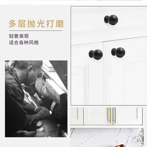 Alüminyum alaşım mat siyah dolap kapağı tutacağı tek delik gömülü pencere mutfak Dresser kullanımı için çekmece topuzu Modern tasarım - Product Image 4