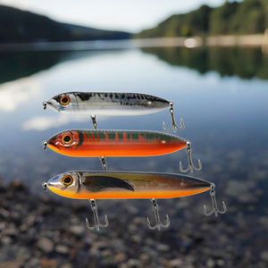 75mm 10g/127mm 24.5g Super Spook Marche Appât Topwater Catfish Pêche Leurre <span class=keywords><strong>Fil</strong></span> À Travers L'eau Douce ABS Appât Artificiel HCPE05 - Product Image 1