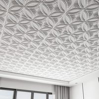 Panneau de décoration intérieure en Pvc laminé, panneau de plafond en Pvc, Installation de panneau de plafond en Pvc, 60x60cm, Offre Spéciale