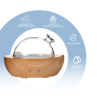 Grand humidificateur électrique à ultrasons en bois pour la maison et l'hôtel avec contrôle tactile Bluetooth et aromathérapie