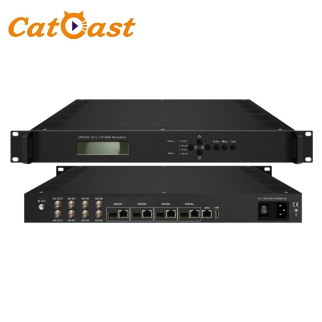 16/32-Inch CATV IP QAM Modulator Cable TV Digital DVB-C Modulator Radio & TV Broadcasting Equipment