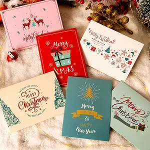 2023 Frohes Neues Jahr Gruß karte Beste Wünsche 11,5x8,5 cm Mode Frohe Weihnachten Karten für Geschenk Geburtstag