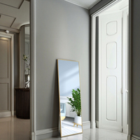 Miroirs LED décoratifs sur pied en plastique compact, design Art Déco minimaliste, personnalisables, tendance 2026