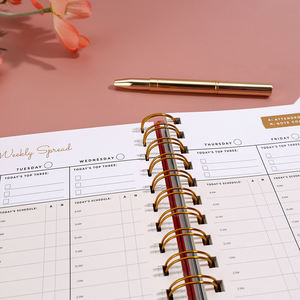 Diseño personalizado Espiral de tapa dura Plan de maestros Diarios semanales sin fecha <span class=keywords><strong>Agenda</strong></span> del maestro Planificador anual escolar - Product Image 3