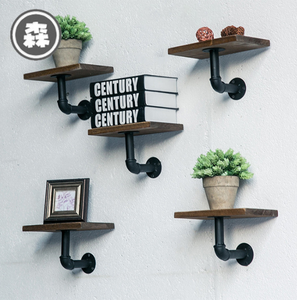 מתלה צינור תעשייתי רכוב מתכת אחסון מרחף מתלה בר מתלה מדף ודף יחידת מדף הספרים - Product Image 3