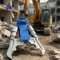 Concasseur de béton monté sur excavatrice pour démolition, délai de livraison rapide, structure complète de dents et de lames remplaçables
