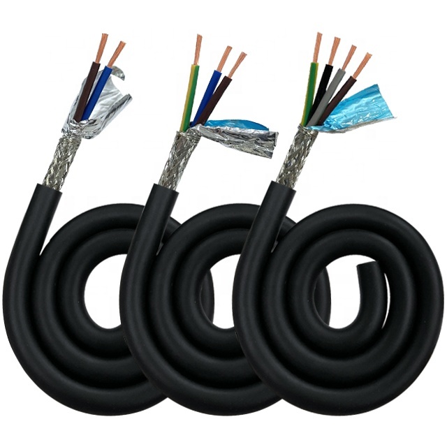 Chinese Manufacturer of High Flexible Shielded Cable Multi Core 3 4 5 6 8 10 Core 0.5mm  0.75mm 1.5mm