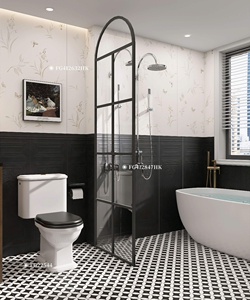 Piastrelle Moderne <span class=keywords><strong>in</strong></span> Porcellana Bianca <span class=keywords><strong>e</strong></span> Nera Quadrate per Pavimenti <span class=keywords><strong>e</strong></span> Pareti di Cucina <span class=keywords><strong>e</strong></span> Bagno - Product Image 4