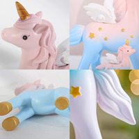 Einhorn Regenbogen Kuchen-Dekorations-Set Stern Wolke Mond Ballon Happy Birthday Topper Magische Mädchen Babyparty Zubehör Kuchen-Deko
