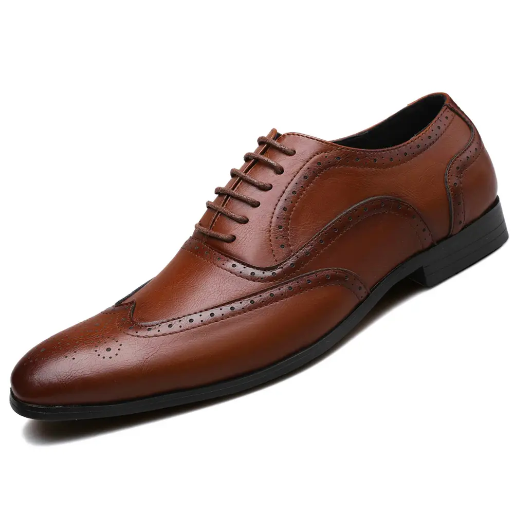New men's plus size formal leather shoes fashion brogue men's shoes
