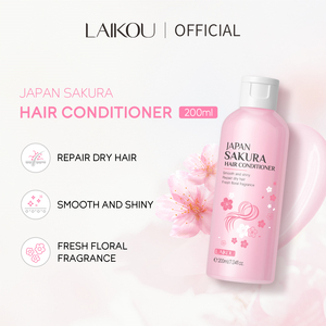 Acondicionador Capilar Laikou Japan Sakura, Nuevos Productos Naturales para el Cuidado del Cabello, Mascarilla Capilar para Cabello Rizado o Liso, 100ml 200ml, Fragancia Floral Fresca - Product Image 2