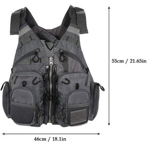 Chaleco de pesca con mosca multifuncional Premium, chaleco salvavidas de seguridad para nadar, navegar, canotaje y kayak, equipo flotante - Product Image 5