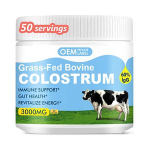 Suplemento de Calostro Bovino Alimentado con Pasto OEM, 60% de Alto Contenido en IgG, 3000 mg, Liposomal, Salud Intestinal, Apoyo Inmunológico para Adultos - Product Image 1