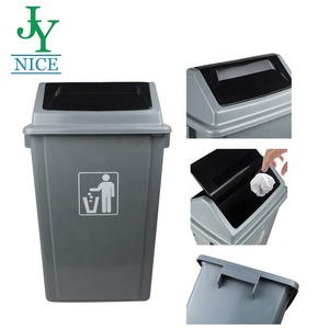 20/40/60 litres conteneur à déchets en <span class=keywords><strong>plastique</strong></span> poubelle extérieure peut bouteille en papier stockage des ordures poubelle de recyclage rectangulaire - Product Image 4