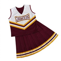 Maillot de baseball Mustangs, rayures bordeaux, blanc et jaunes, personnalisable avec logo sur le devant, entièrement imprimé par sublimation, polyester 180g