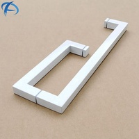 Poignée de porte de douche en acier inoxydable blanc de conception moderne, poignée de porte de douche Austin, grande barre porte-serviettes