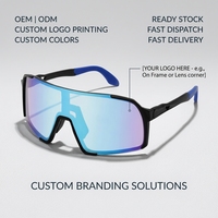 Lunettes de soleil polarisées pour le cyclisme, TR90, UV400, enveloppantes, légères, sportives, logo personnalisé, stock disponible, expédition rapide