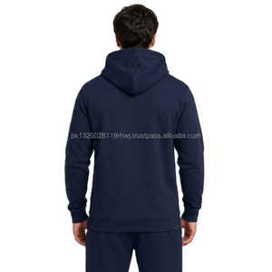 Sweat à capuche zippé en molleton de coton premium pour homme avec logo personnalisé, en molleton épais, style décontracté - Product Image 2