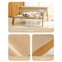 WINNERS-TQXM Griffoir et Lit pour Chat en Bois – Tapis Rafraîchissant d'Été Durable et Anti-Déchirures, Grande Taille, Style Simple, Fabriqué en Chine, Irréprochable