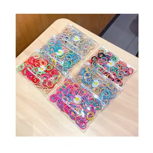 100 pcs/包儿童头绳宝宝不伤头发小橡皮筋发圈女孩高弹力彩头绳