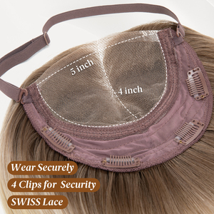 Topper <span class=keywords><strong>per</strong></span> capelli biondi sintetici di alta qualità all'ingrosso, senza colla, con base mono, in Fibra Futura, <span class=keywords><strong>per</strong></span> donna - Product Image 2