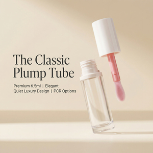 Tubes <span class=keywords><strong>de</strong></span> brillant <span class=keywords><strong>à</strong></span> lèvres vides en PETG <span class=keywords><strong>de</strong></span> 6,5 ml, <span class=keywords><strong>à</strong></span> paroi épaisse, ronds, transparents, avec applicateur Doe Foot surdimensionné, contenants pour gloss, vente en gros, personnalisation OEM - Product Image 1