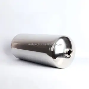 Anshengfire tangki Gas Stainless pemadam, 8kg silinder botol udara pemadam kebakaran kaki cincin dasar kosong Stainless silinder