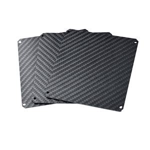 Plaque en fibre de carbone Hengshuo 3K, tissage sergé et uni, pièces de cadre de drone CNC, haute résistance, faible densité, personnalisable - Product Image 1