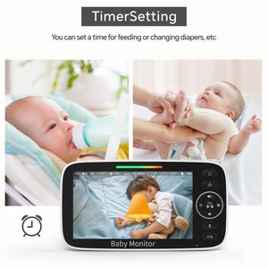 Monitor de bebé de vídeo de 5 pulgadas con cámara de teléfono para bebé con Zoom 4X, Audio bidireccional, visión nocturna, niñera, monitor de bebé de 720p - Product Image 5