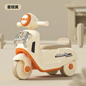 Balance Bike For Toddlers 12 Inch Four Wheel Pedal Free Scooter Milk White Color - Product Image 2